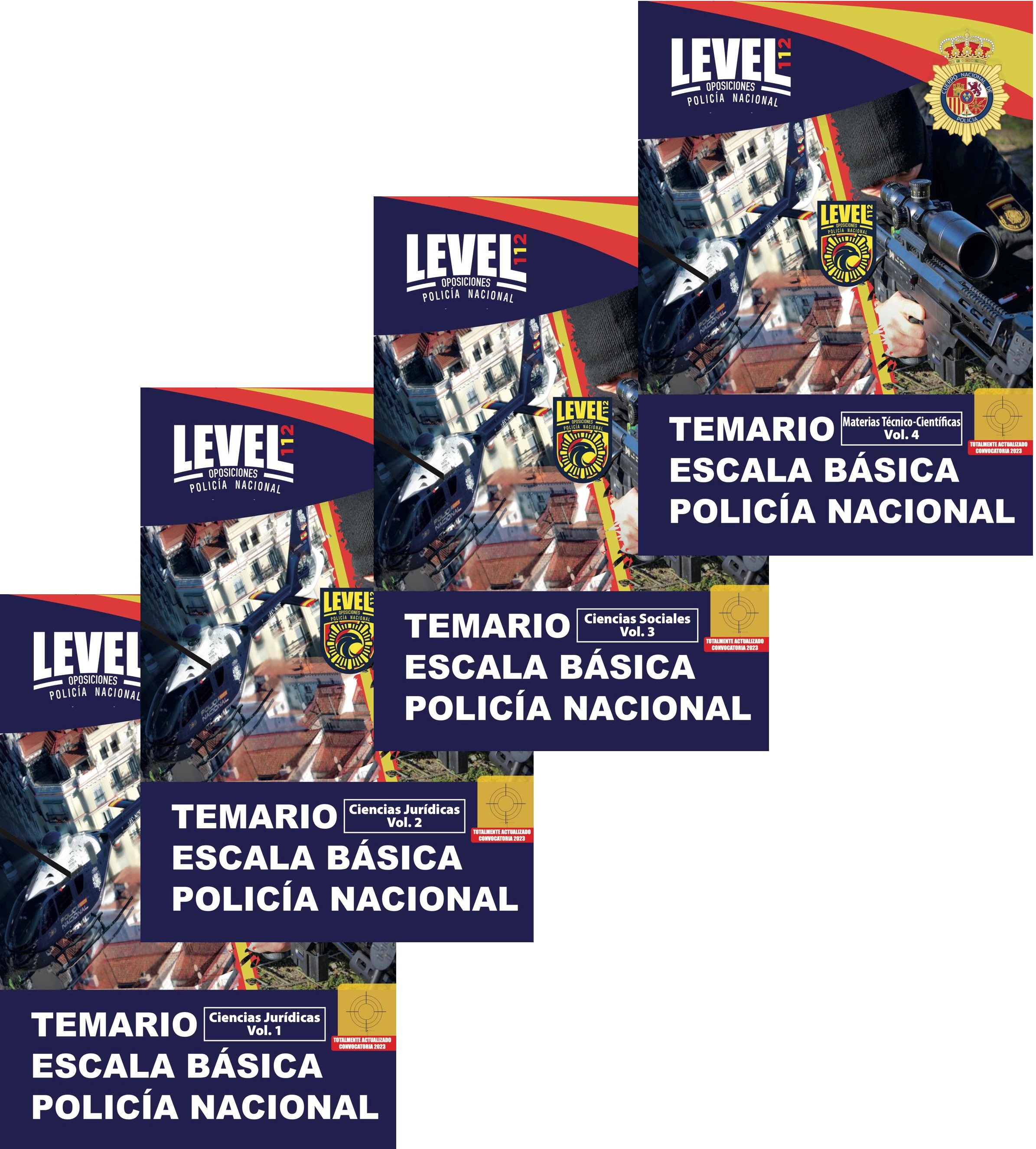 TEMARIO POLICIA NACIONAL 4 VOLUMENES (INCLUYE DOS LIBROS DE PSICOTÉCNICOS)